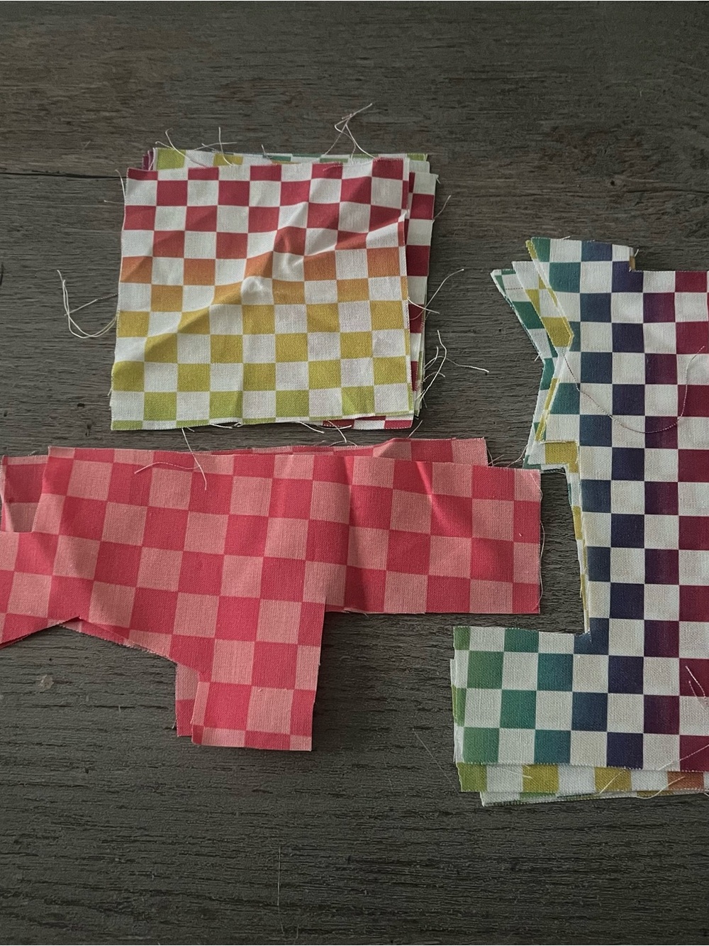 Checkered Scrap Fabric Bundle